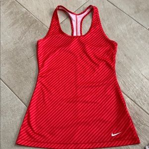 Nike red striped tank - RUNS VERY SMALL